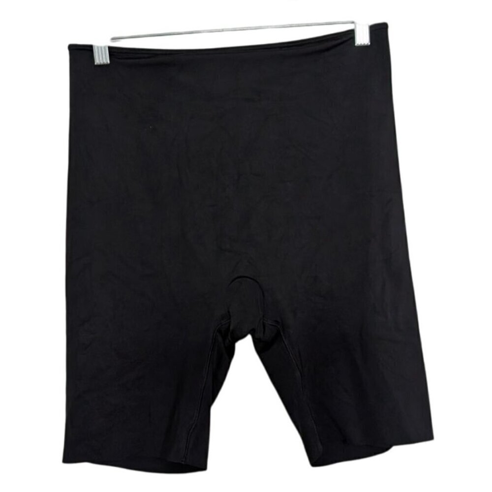 Spanx Slimplicity Shaper Womens Size XL Black Thigh Slimming Shorts Shapewear